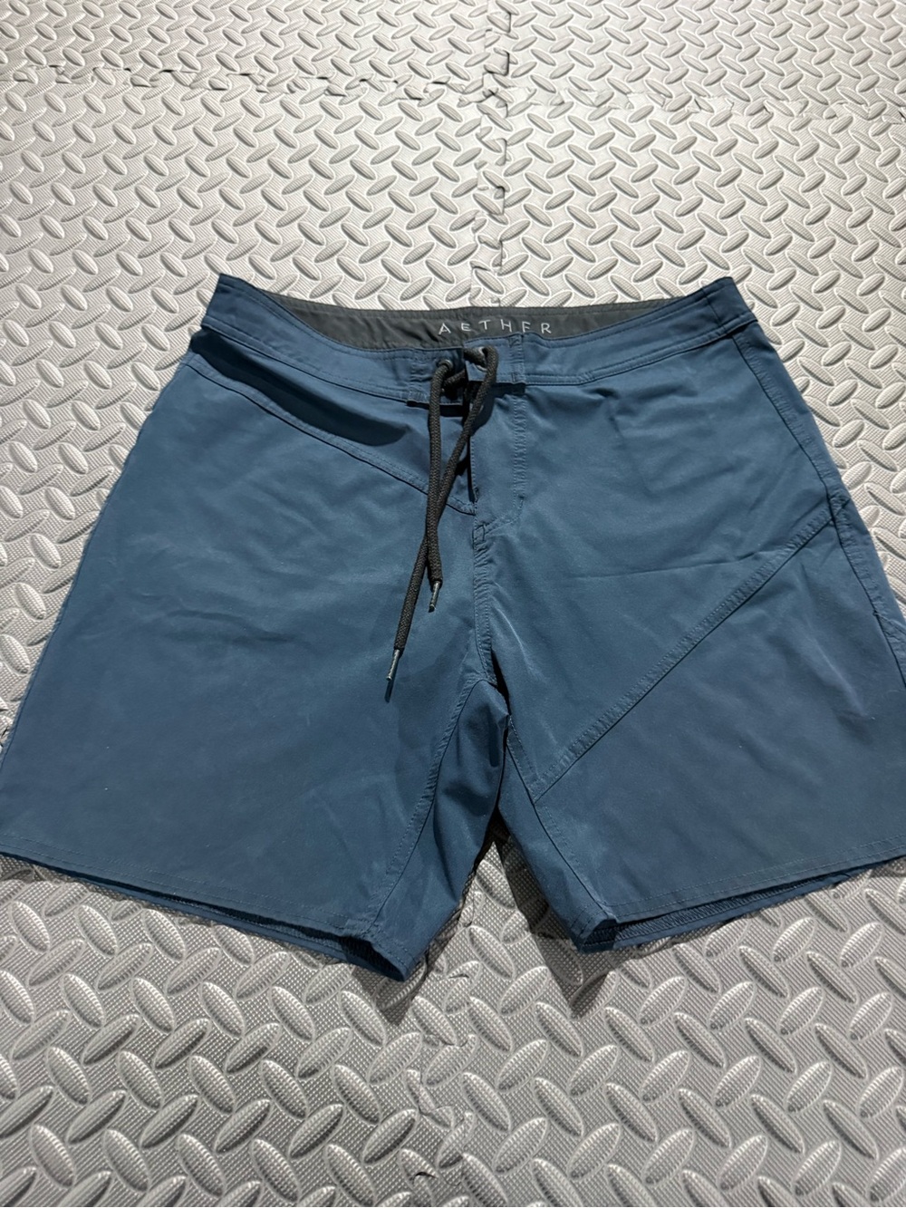 Aether Mens Navy Blue Board Shorts
